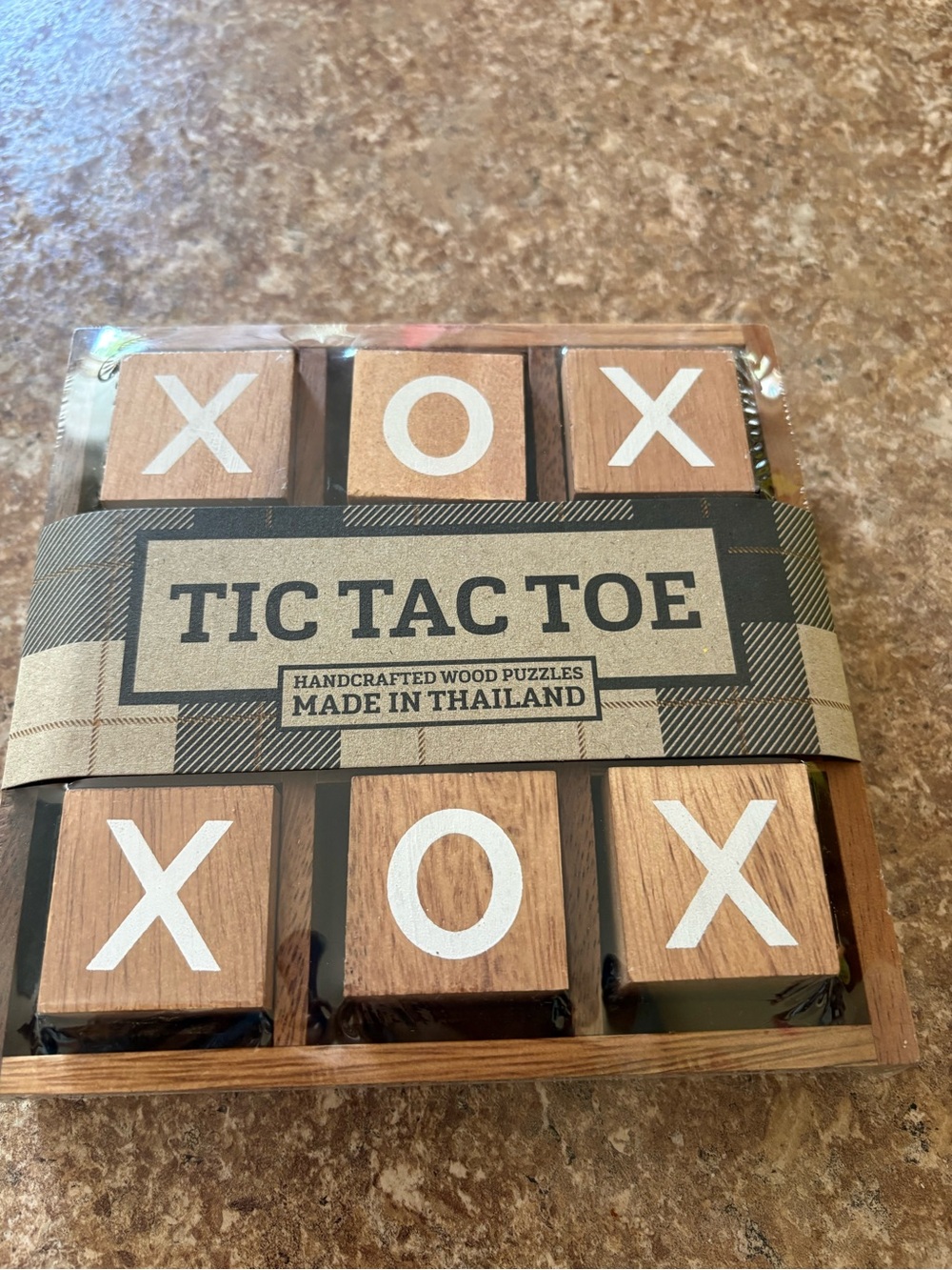 New Wooden Tic Tac Toe Handcrafted Wood Game